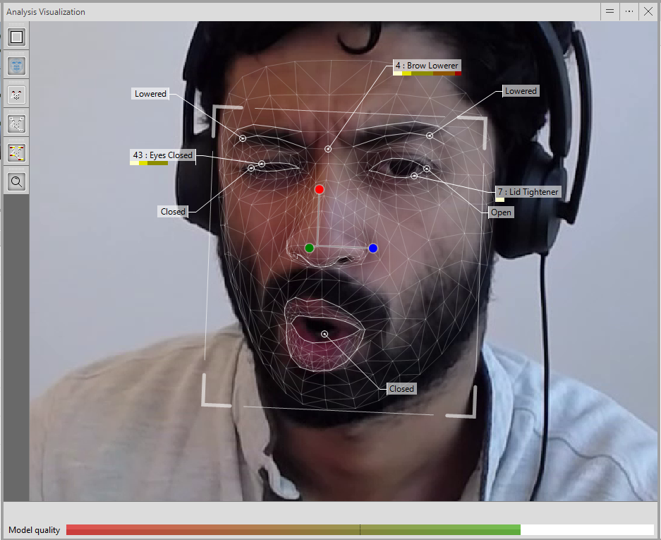 Face modeling (visualized)